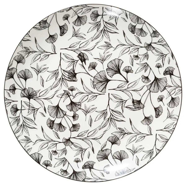 Assiette blanche D27 motif florale