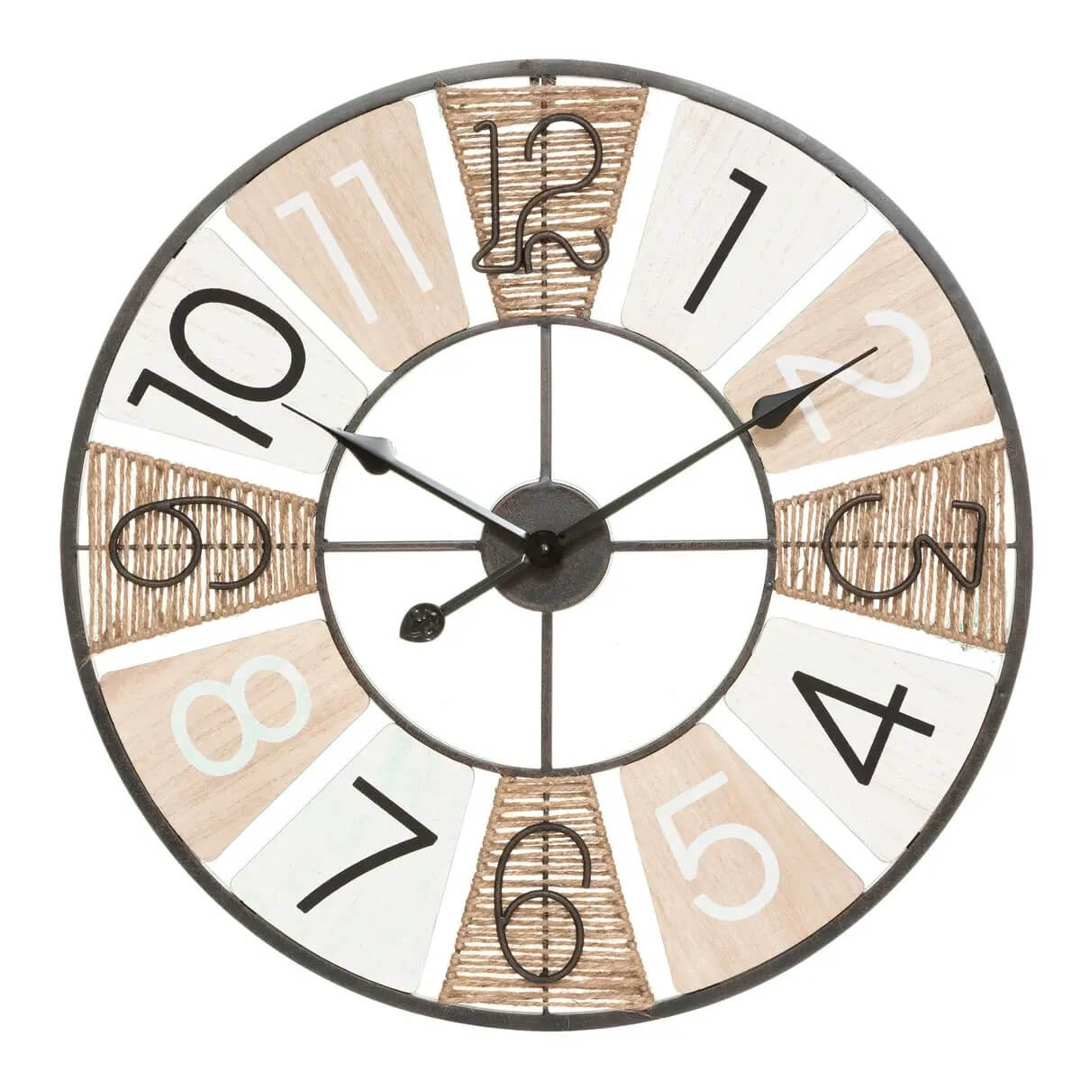 Horloge en bois et métal D60