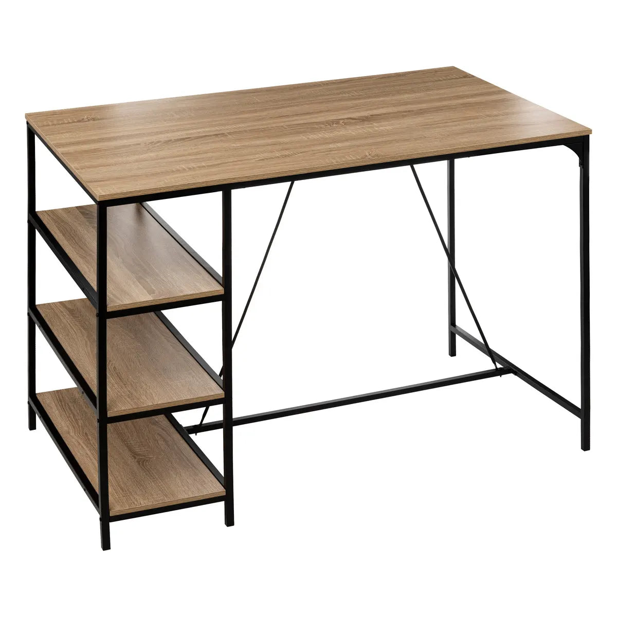 Table de bar avec étagère 140x80