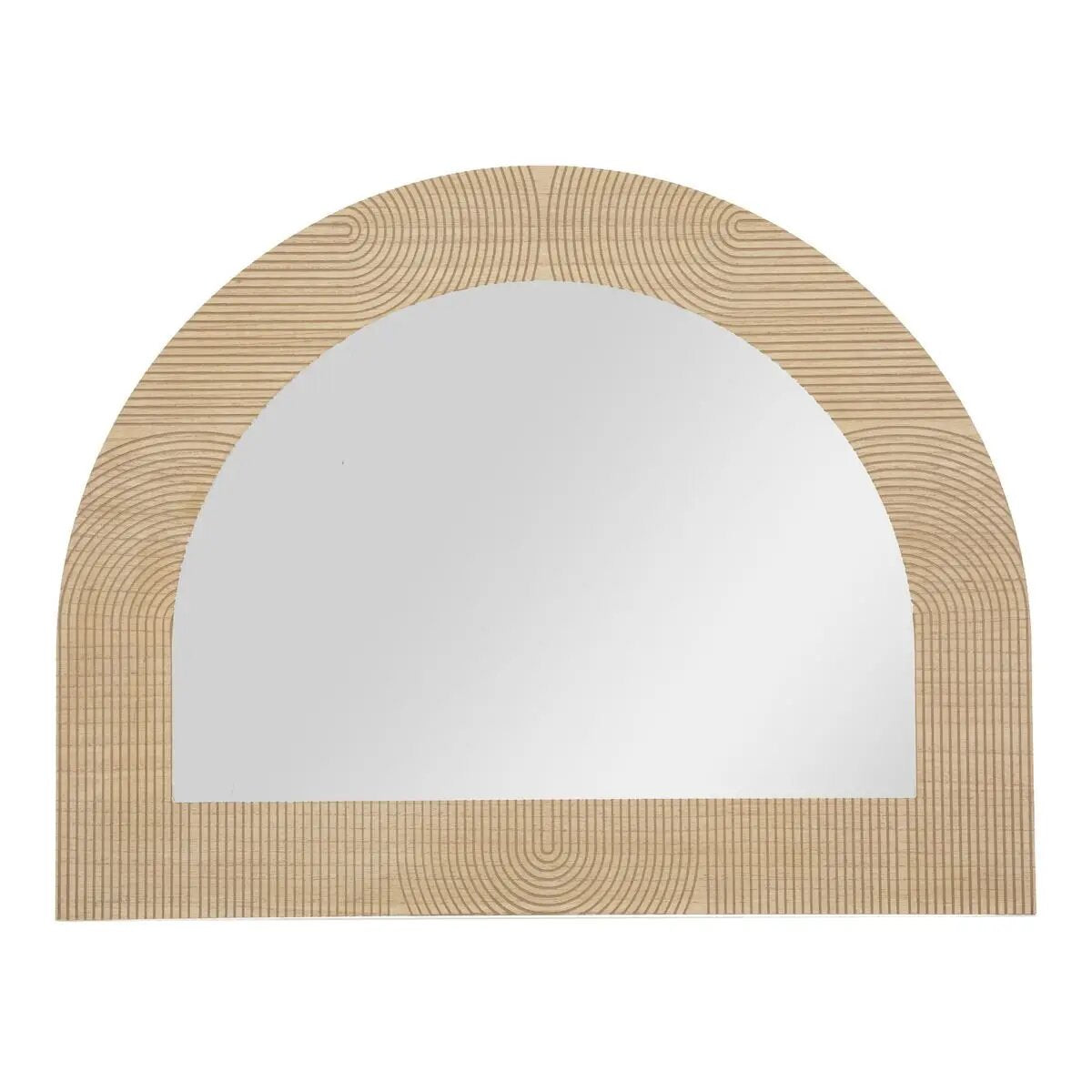 Miroir en bois en arc de cercle 68x53