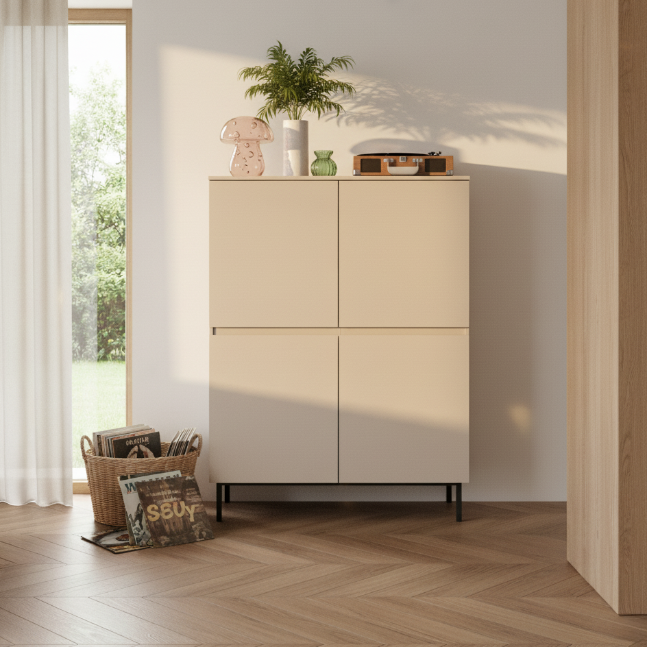 Buffet haut cachemire 4 portes 100 cm