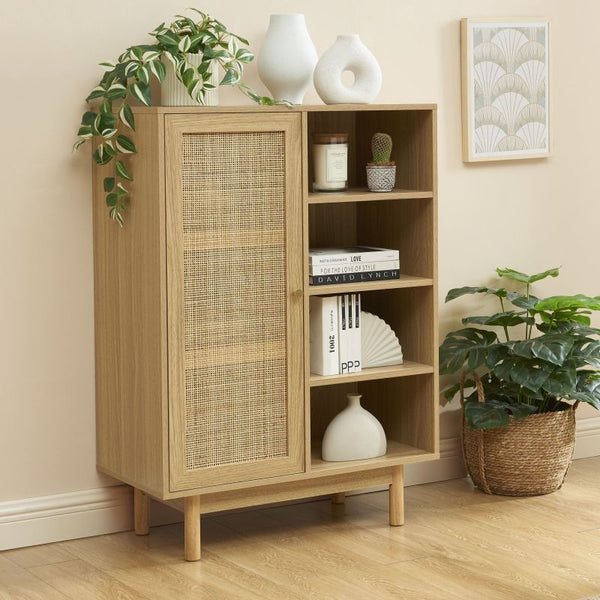 PRIX MINI : Buffet en bois cannage H110