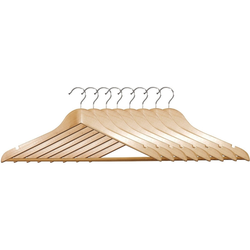 Cintres bois avec encoches - Lot de 8