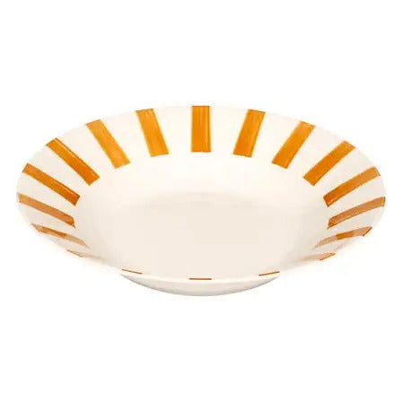 Assiette creuse en céramique D19 ocre