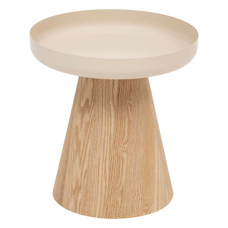 Table basse en bois et métal beige