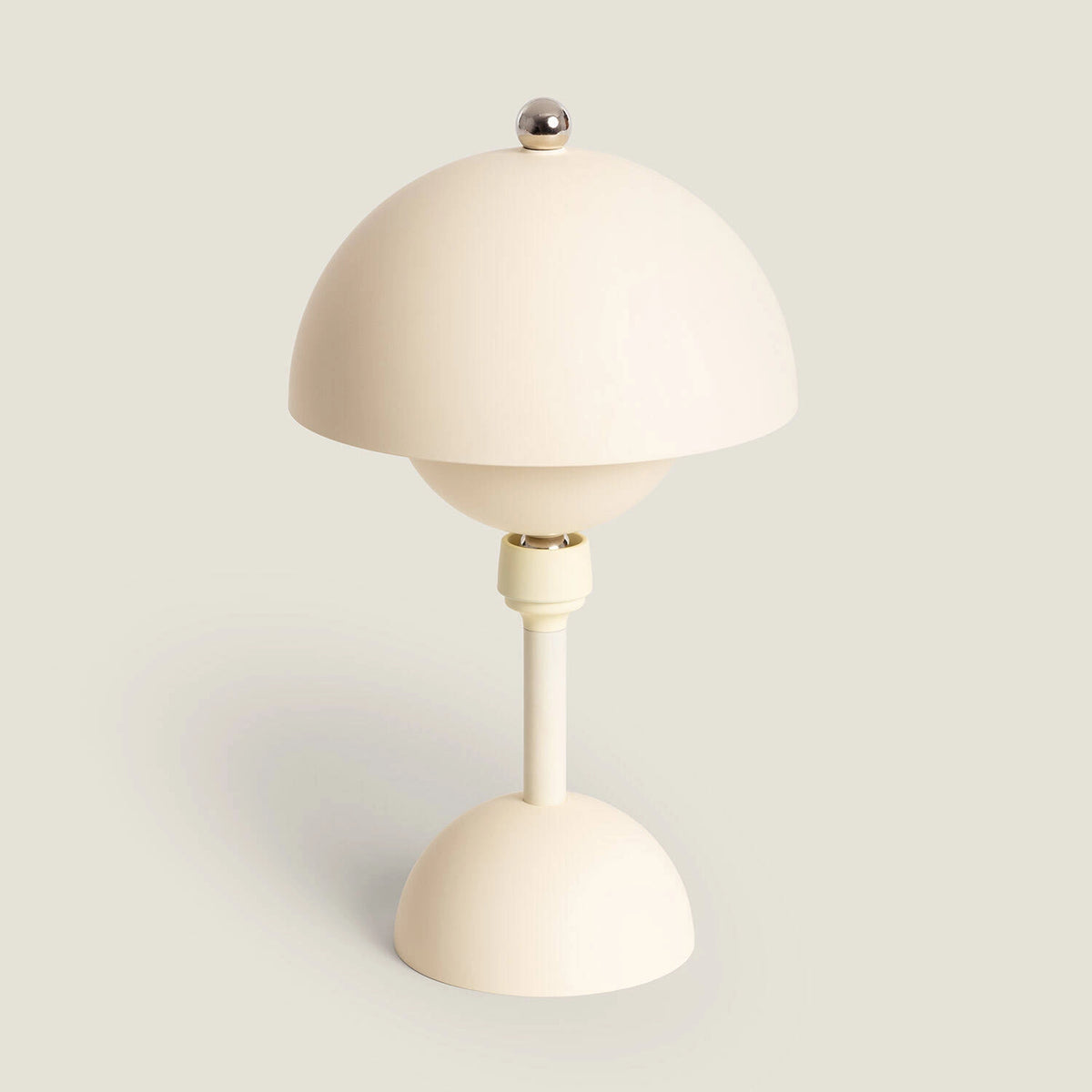 Lampe usd en métal beige champignon H35