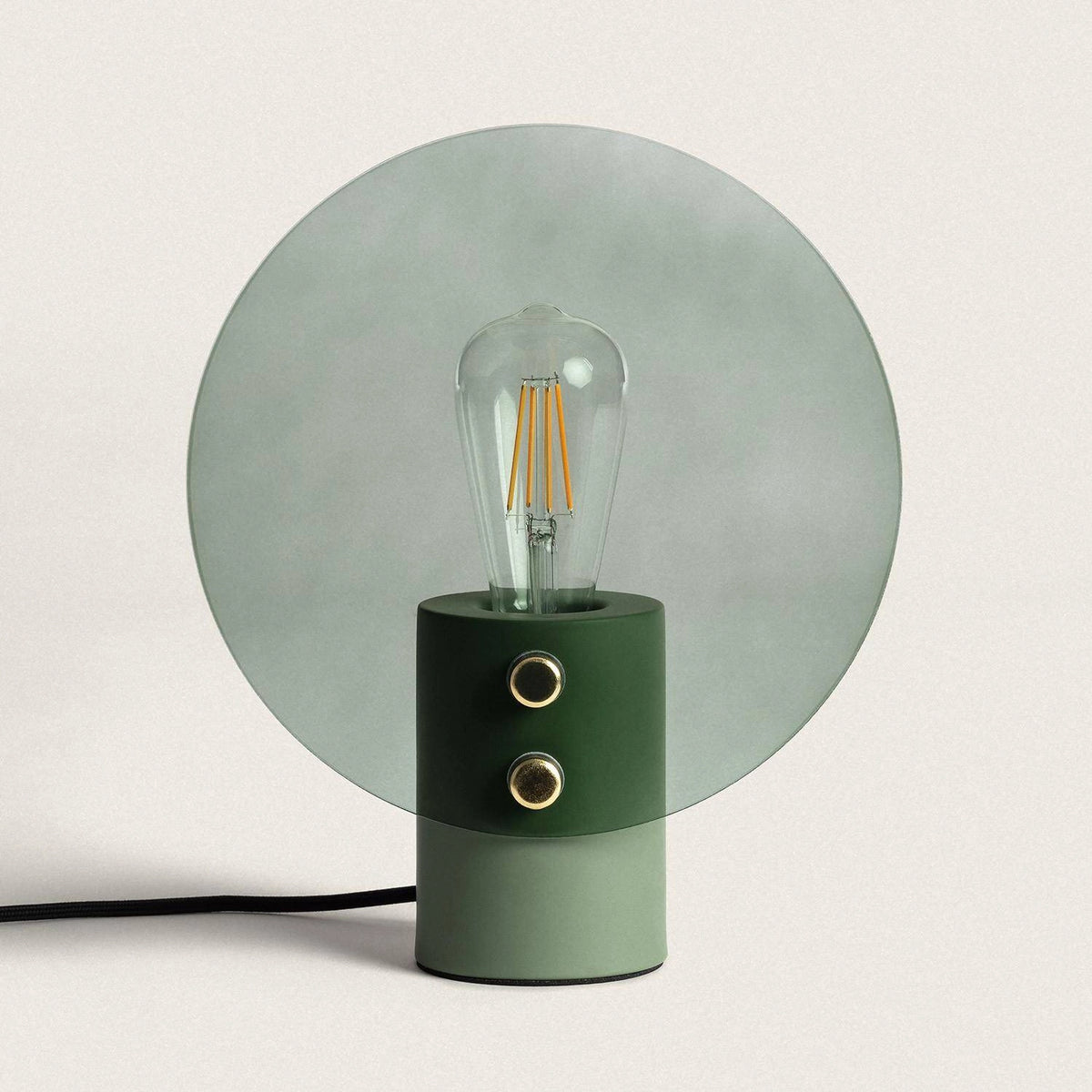 Lampe en Métal et Verre art déco H31