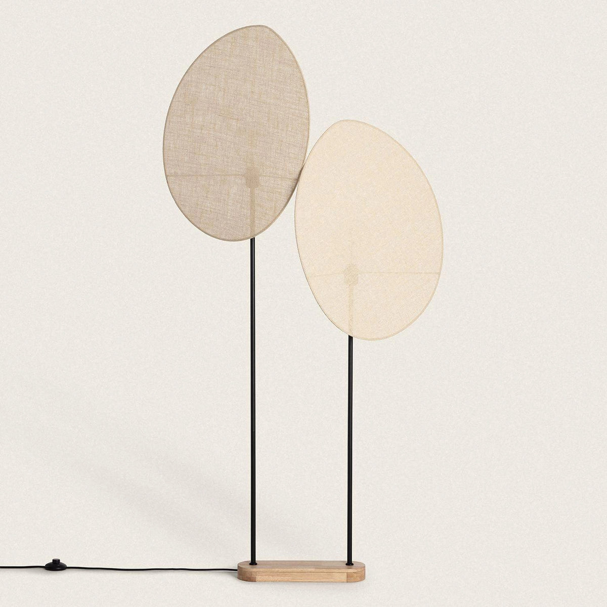 Lampadaire nature feuille en tissus H150