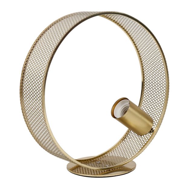 Lampe cercle en métal doré H26