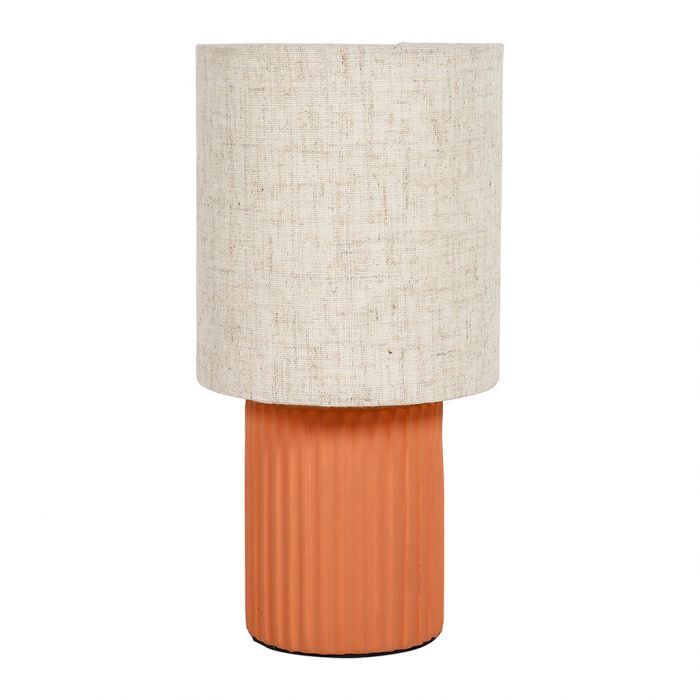 Lampe en céramique art déco terracotta H27