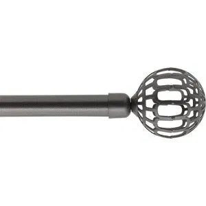 Kit de tringle extensible aluminium (L120 - L210 cm / D19 mm) argent