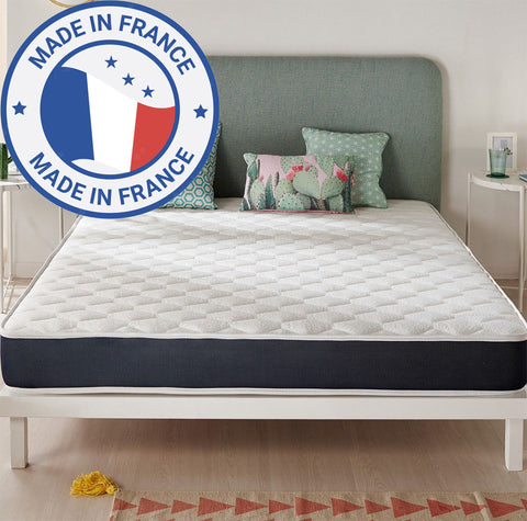 Matelas 140x190 mousse haute densité (50 kg/m³) 17cm d'épaisseur - Fabriqué en France