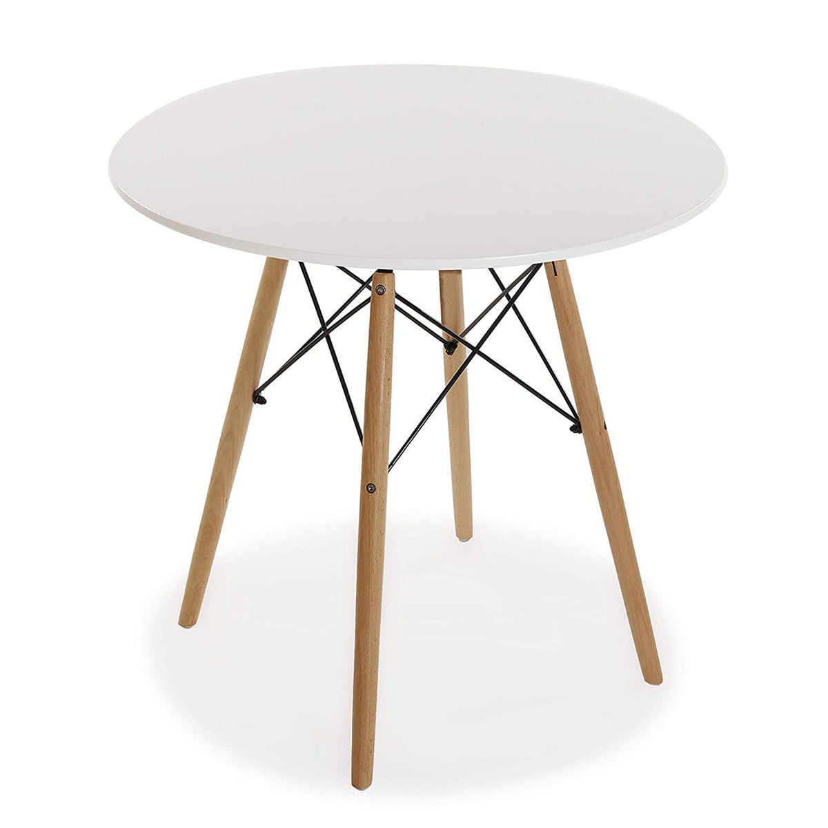 Table à manger en bois blanc 80x80