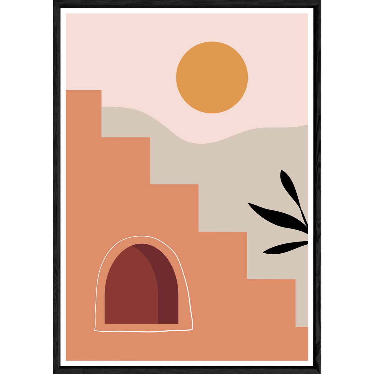 Tableau paysage avec cadre noir – Taille 23x32