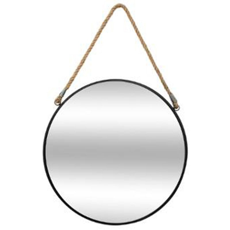 Miroir à Suspendre en Métal 37cm Noir