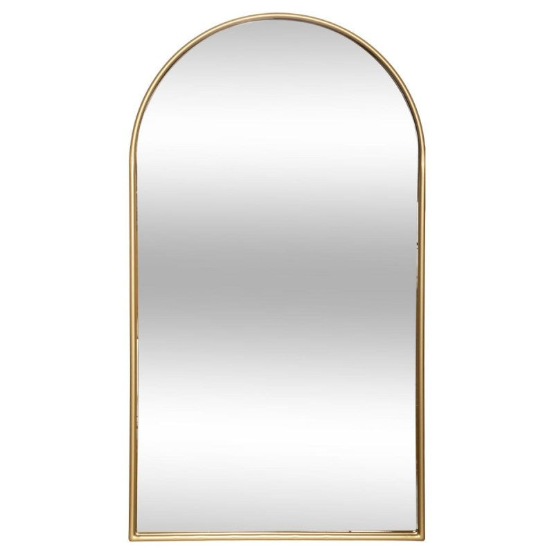 Miroir en métal doré arrondi 60x106