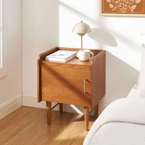 Table de chevet placage frêne