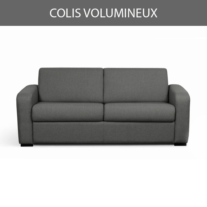 Canapé convertible express 140cm matelas 14cm gris foncé