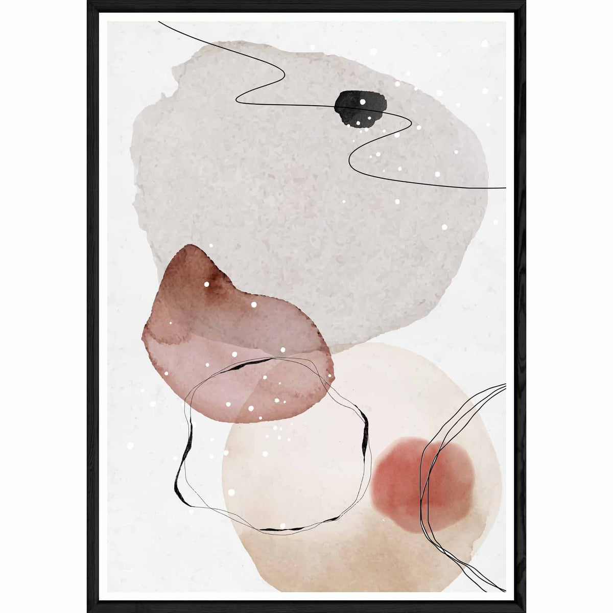Tableau design avec cadre noir – Taille 32x42