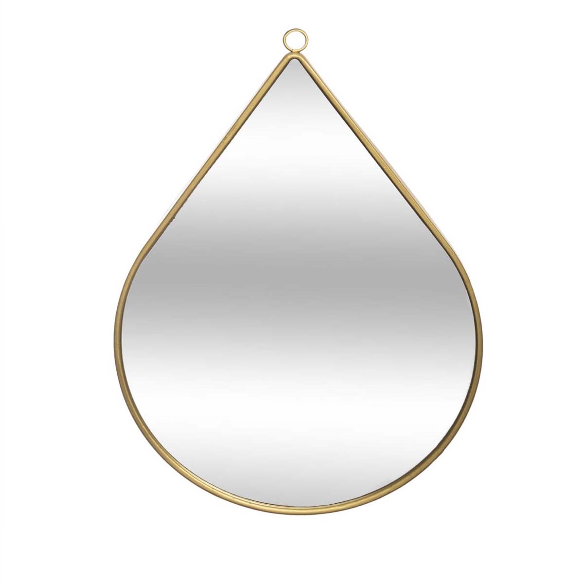 Miroir en métal doré goutte D30