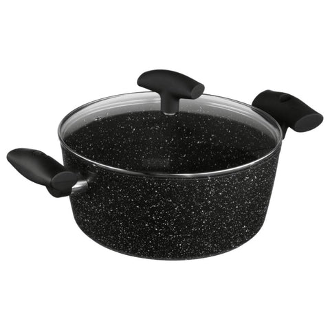 Faitout en Aluminium forgé & Couvercle 24cm Noir