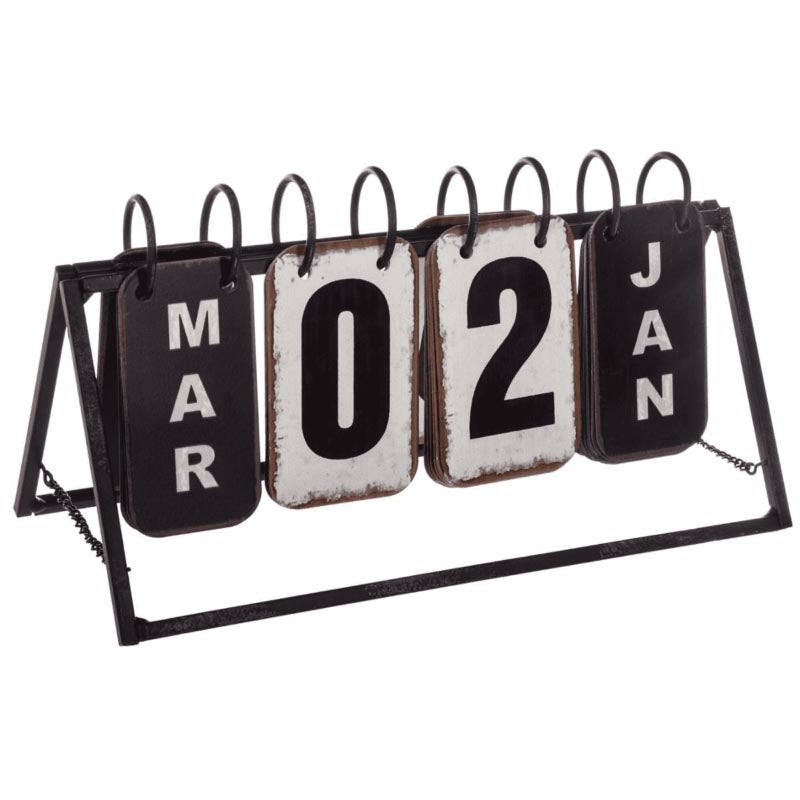 Calendrier Vintage en Métal 27cm