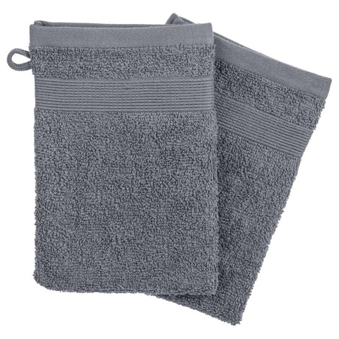 Lot de 2 Gants de Toilette Anthracite