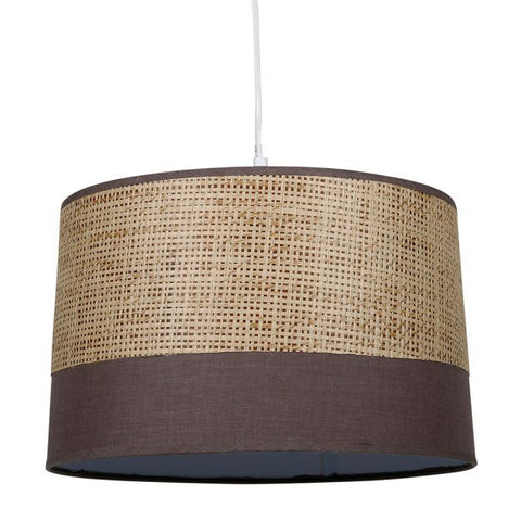 Suspension taupe en rotin D33