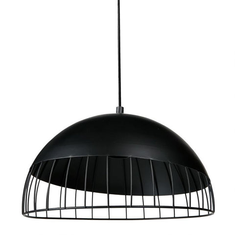 Suspension noire en métal art déco D30