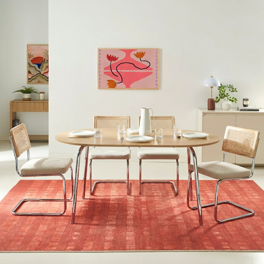 Table à manger effet chêne 160 cm