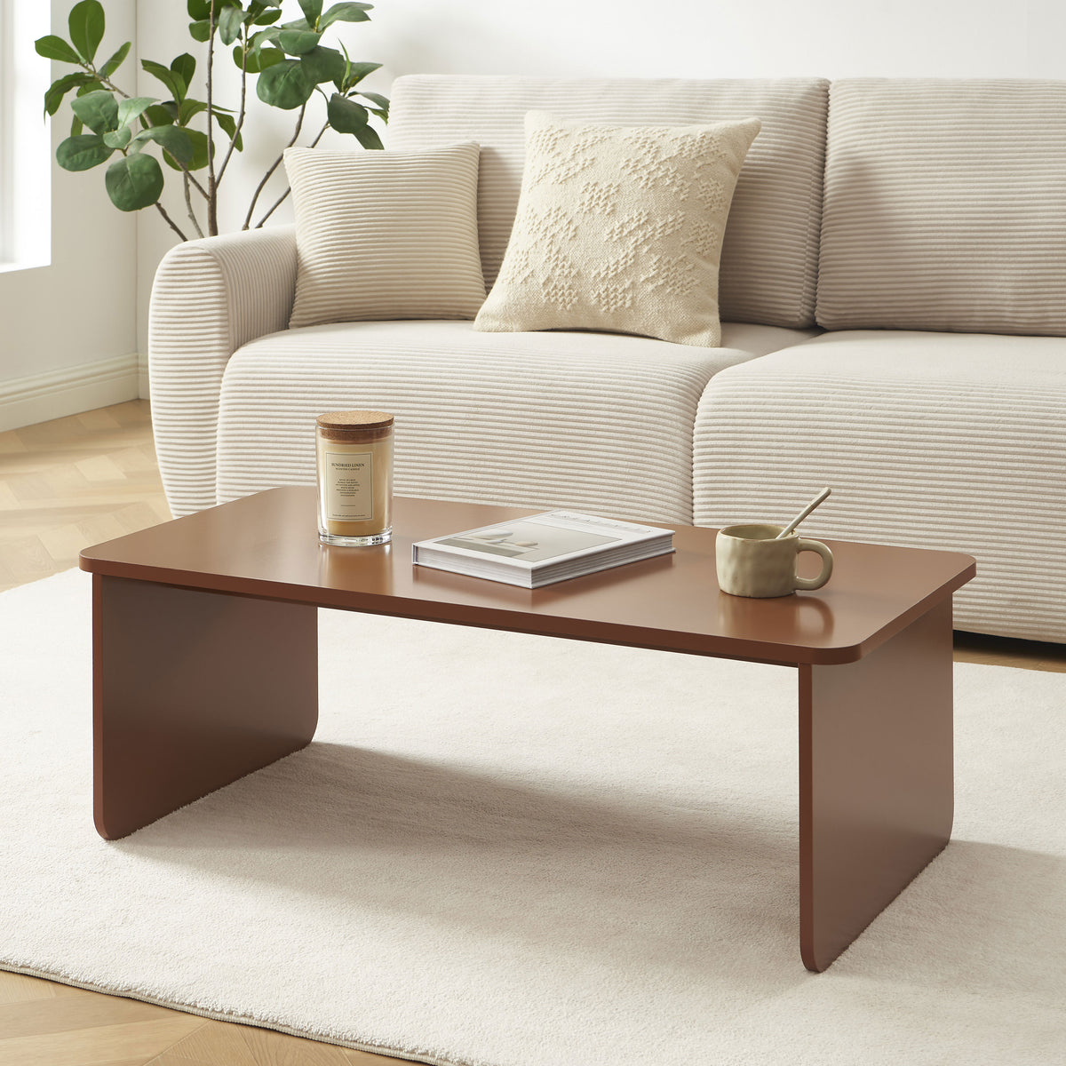 Table basse marron chocolat H35
