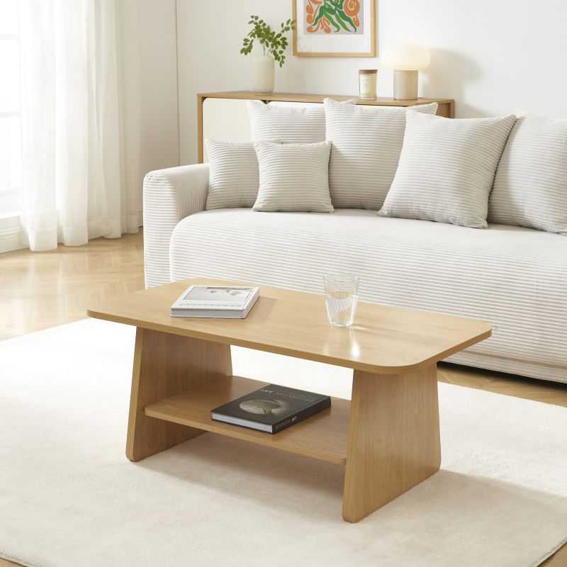 Table basse en bois clair design L100cm