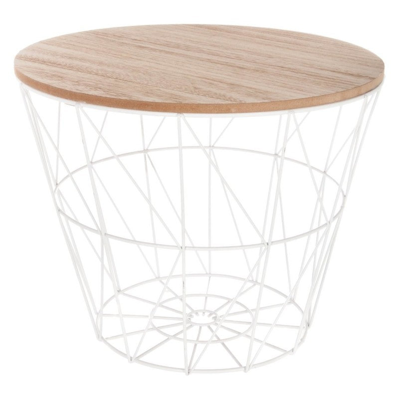 Table basse en métal blanc H30