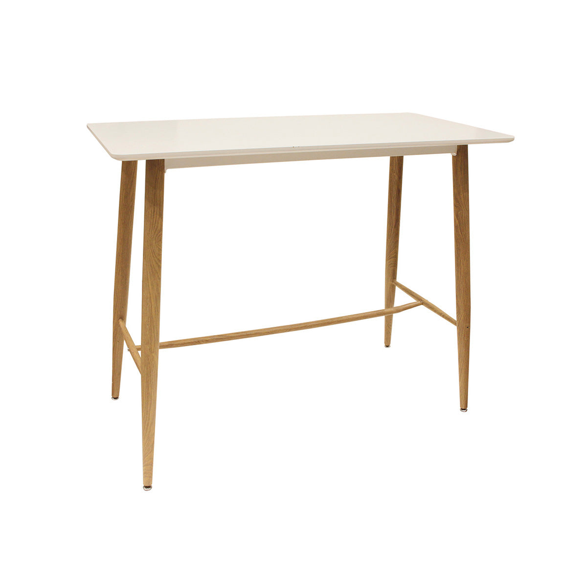 Table de bar blanche 115x60x102