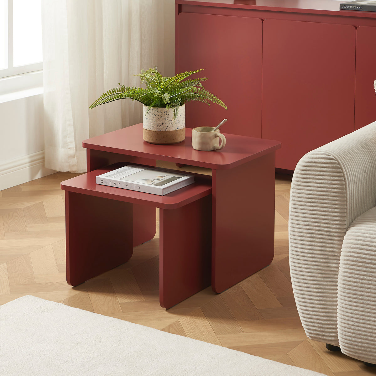 Tables basses gigognes bordeaux