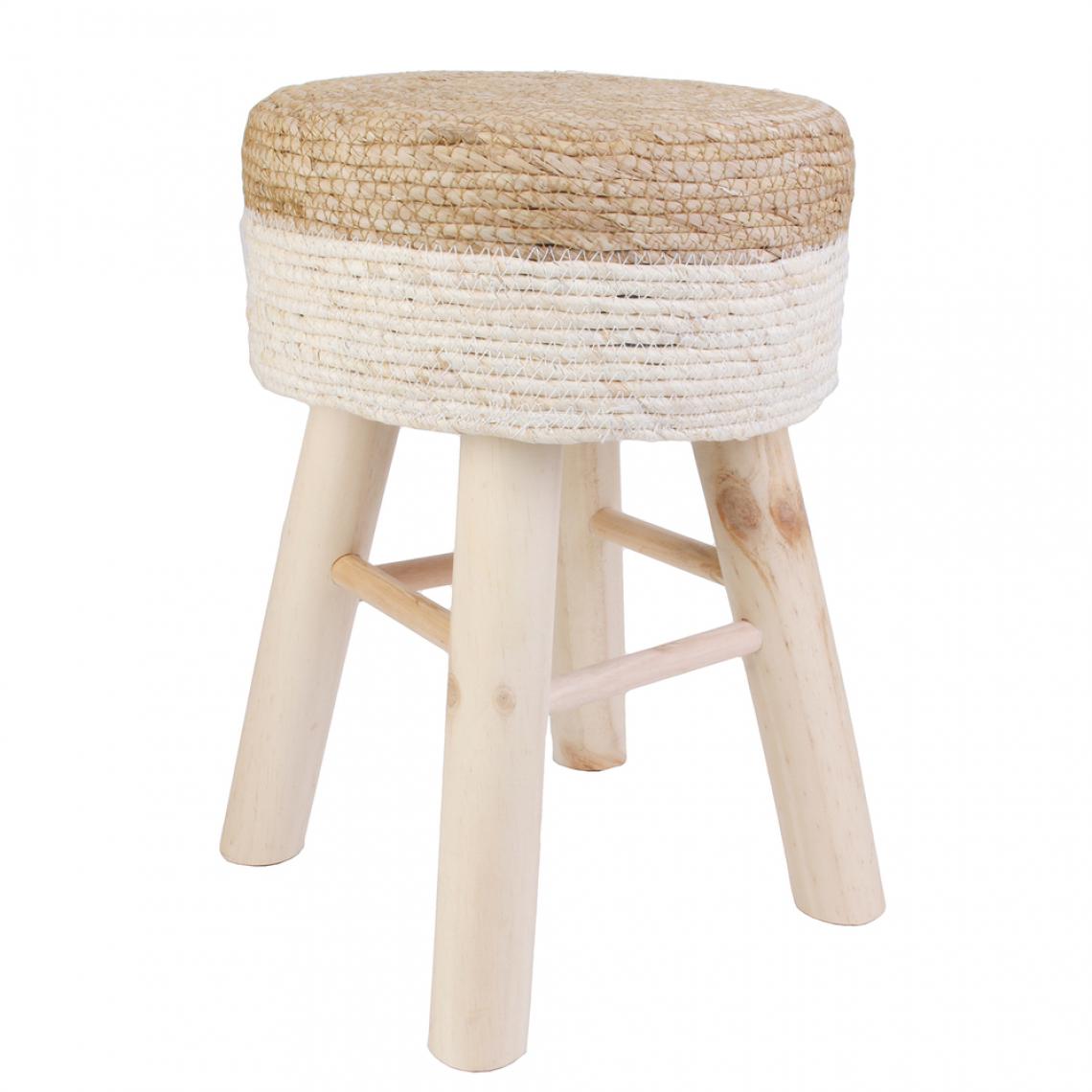 Tabouret Tressé bois