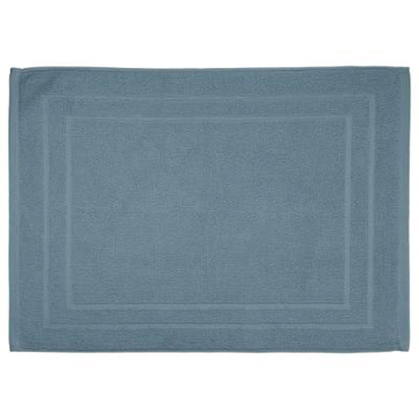 Tapis de salle de bain en coton coloris orage, format 50 x 70 cm