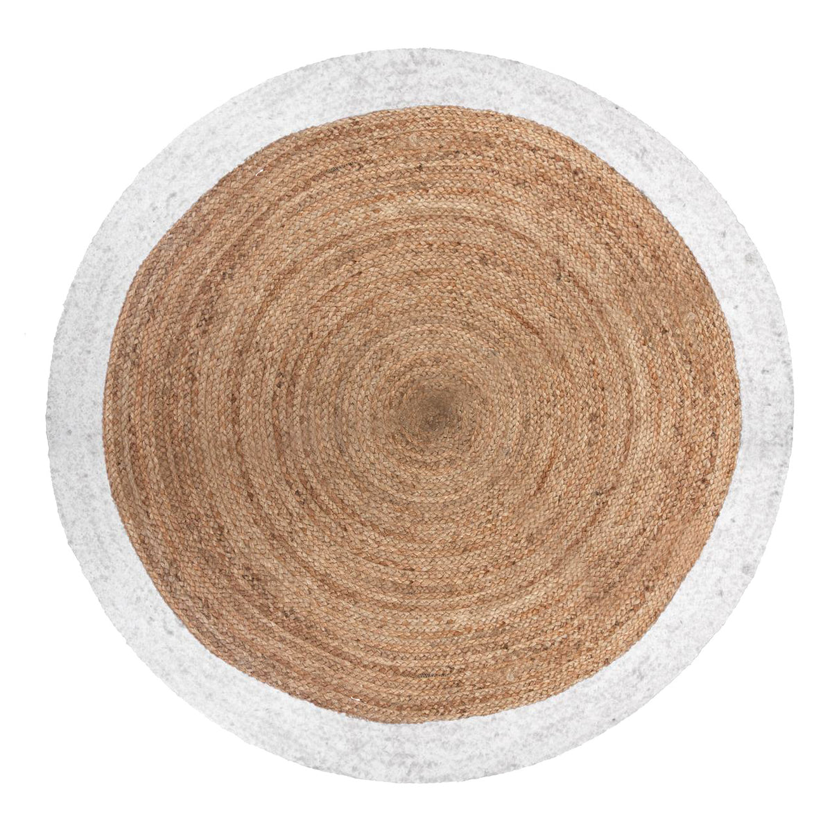 Tapis en Jute Blanc d120
