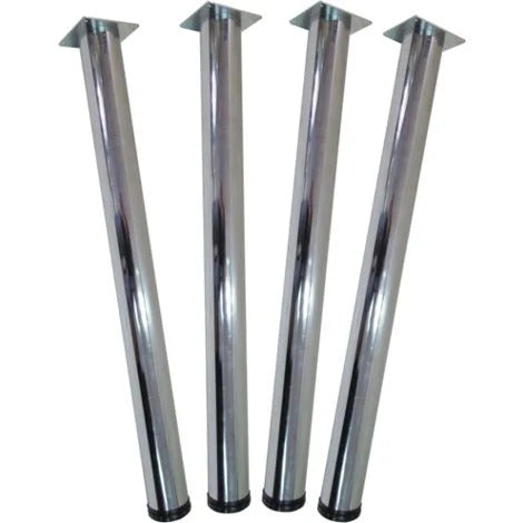 Lot de 4 pieds de table hauteur 700 mm diamètre 60 mm