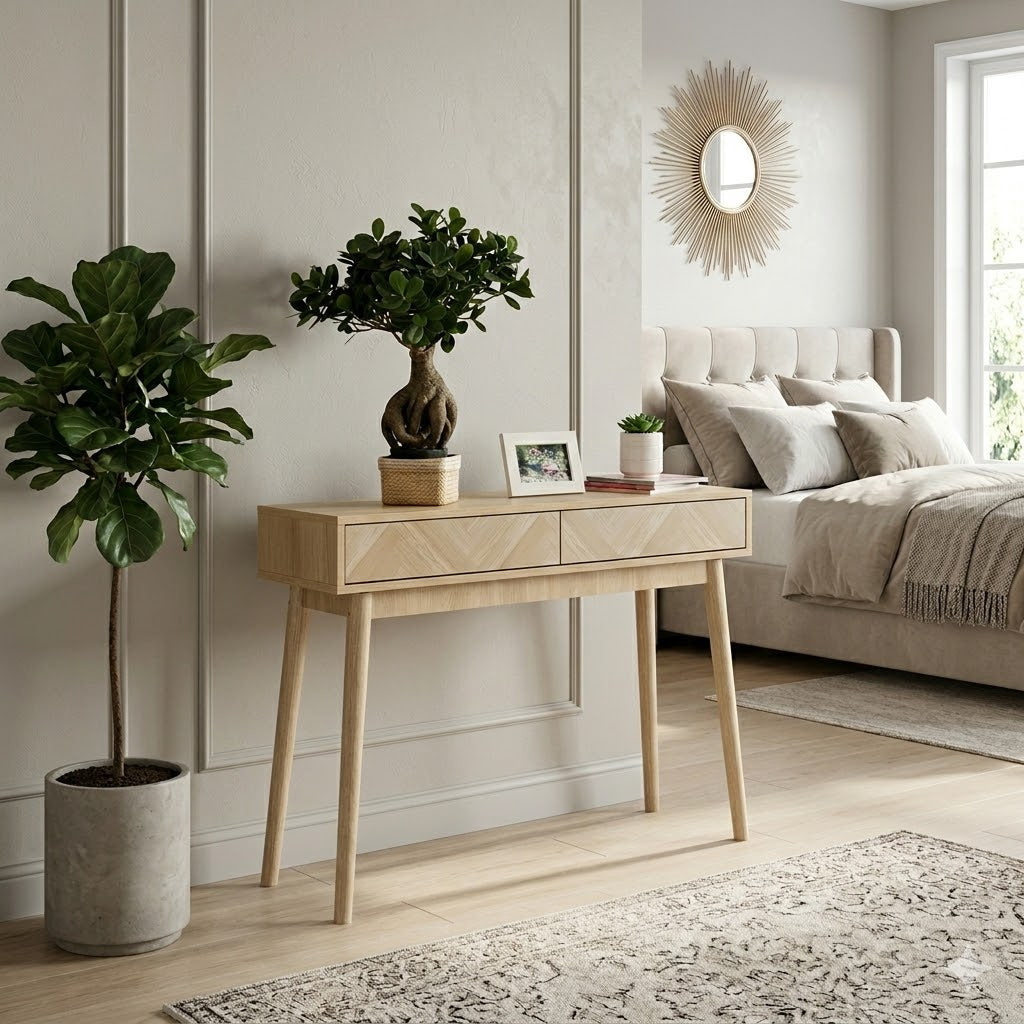 Console avec 2 tiroirs avec système Push & Pull SELLY