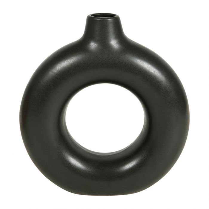 Vase en céramique noir H30