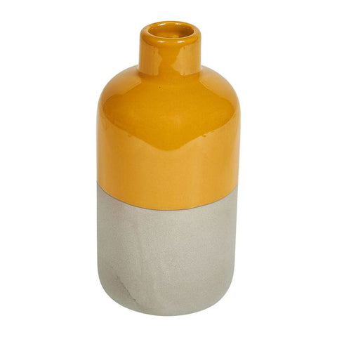 Vase en céramique ocre H17
