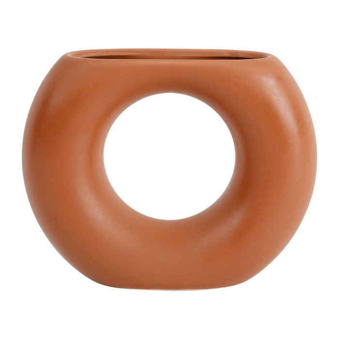 Vase en porcelaine art déco terracotta L18