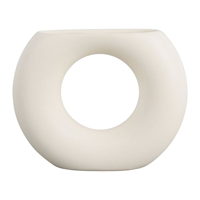 Vase en porcelaine art déco écrue L18