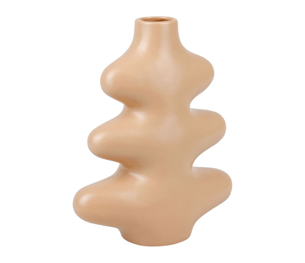 Vase en porcelaine H25 brun