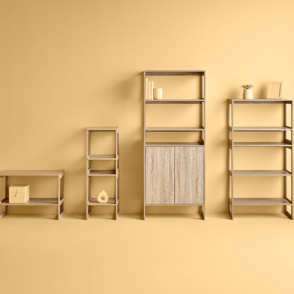 Étagère empilable 1 case effet chêne naturel L34,5 x H51 cm