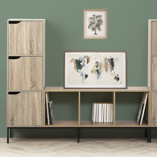 Étagère 3 cases effet chêne naturel L34,4 x H100,5 cm