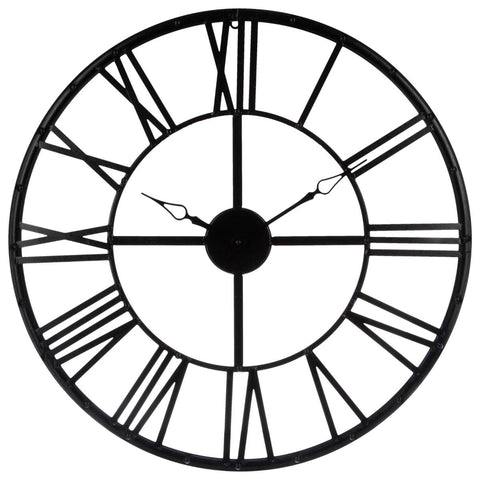 Horloge en métal noire D70