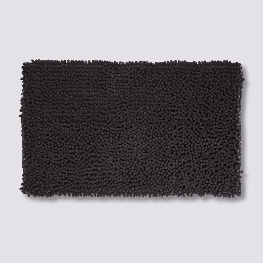Tapis de salle de bain épais noir