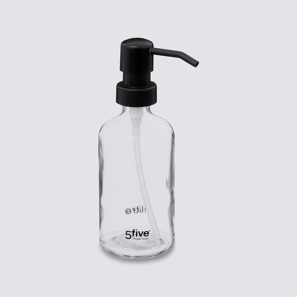 Dispensador de jabón de cristal transparente 250 ml